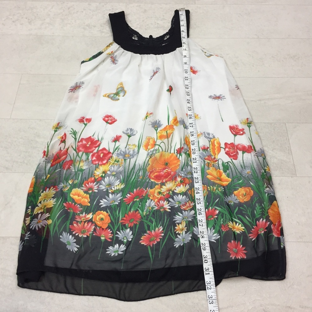 Forever 21 Dress Sz Small Tank Top Butterfly Flowy - Picture 6 of 7